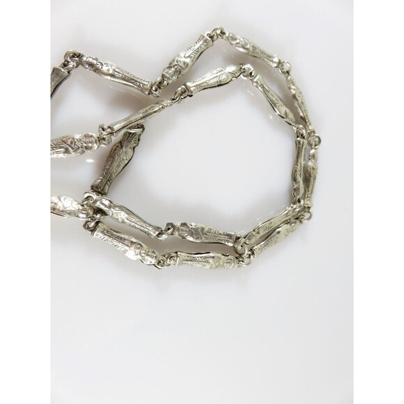 Egyptian Revival Silver Nefertiti Pendant Sarcophagus Necklace Large 3.5" Repair - Picture 13 of 16